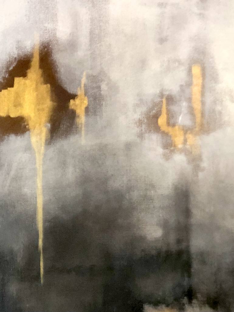 Original Minimalism Abstract Painting by Ursula Radel-Leszczynski