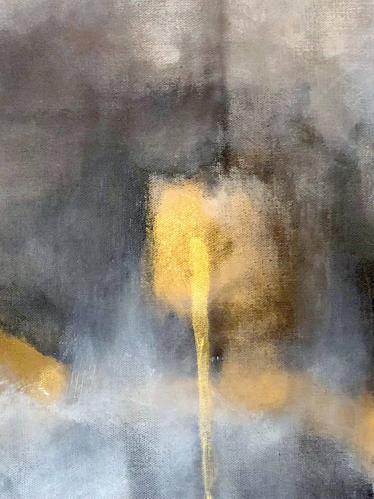Original Minimalism Abstract Painting by Ursula Radel-Leszczynski