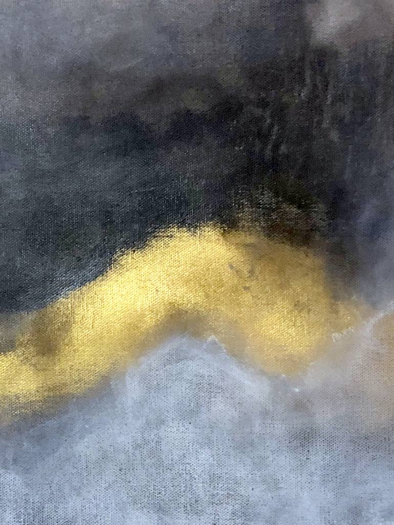 Original Minimalism Abstract Painting by Ursula Radel-Leszczynski