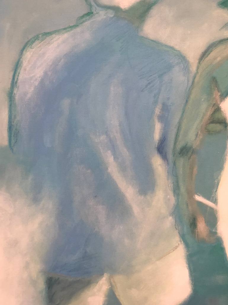 Original Abstract People Painting by Ursula Radel-Leszczynski