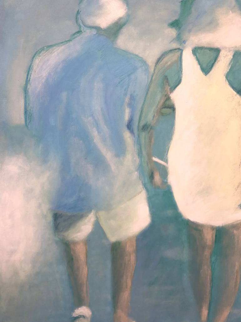 Original Abstract People Painting by Ursula Radel-Leszczynski