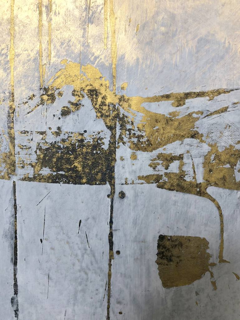 Original Minimalism Abstract Painting by Ursula Radel-Leszczynski