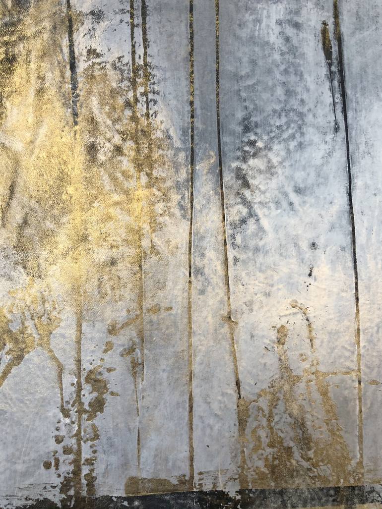 Original Minimalism Abstract Painting by Ursula Radel-Leszczynski