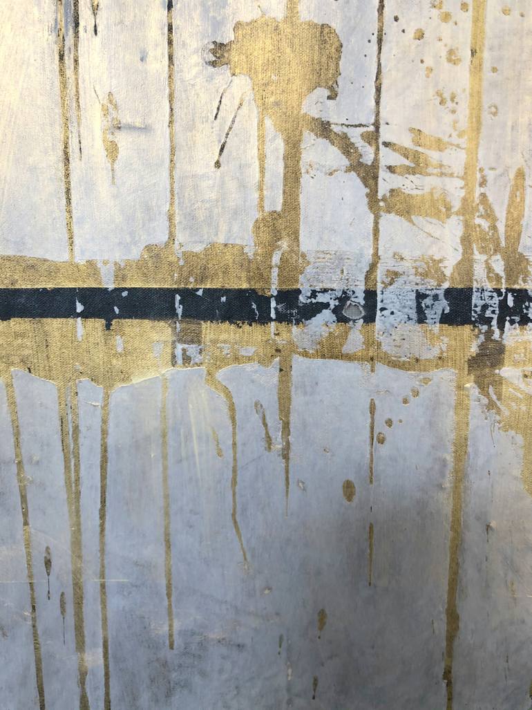 Original Minimalism Abstract Painting by Ursula Radel-Leszczynski