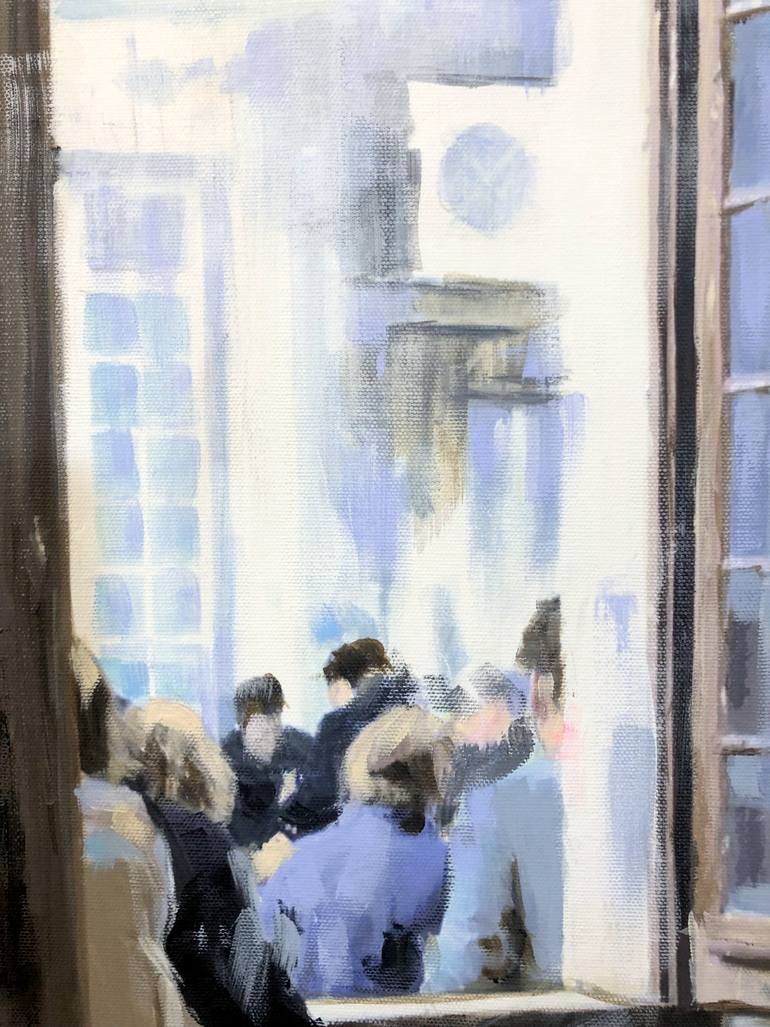 Original Figurative Outer Space Painting by Ursula Radel-Leszczynski