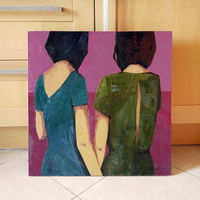 Original Modern People Painting by Tatiana Abramova