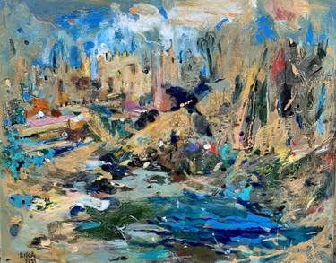 Original Expressionism Cities Paintings by Lika Shkhvatsabaia