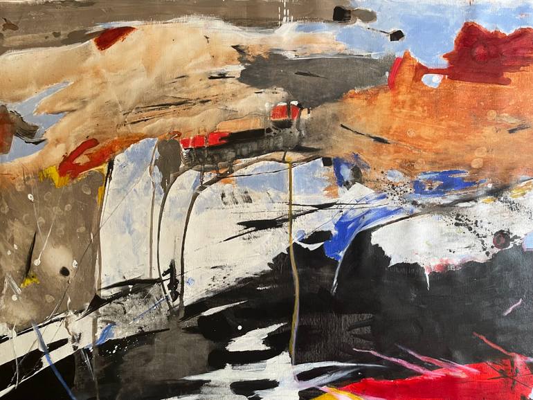 Original Abstract Expressionism Abstract Painting by Lika Shkhvatsabaia
