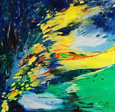 Original Abstract Expressionism Nature Paintings by Lika Shkhvatsabaia