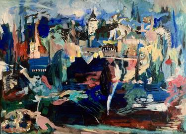 Print of Expressionism Cities Paintings by Lika Shkhvatsabaia