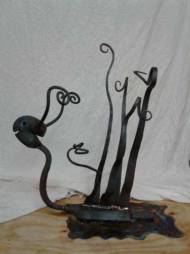 Original Folk Animal Sculpture by Luke Russell