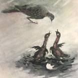 mother and hungry children by biswanath ghosh