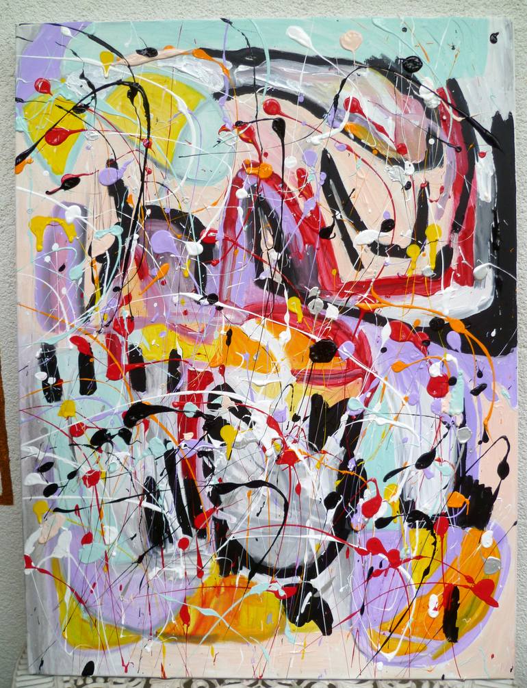 Original Abstract Expressionism Abstract Painting by Conni Lechner