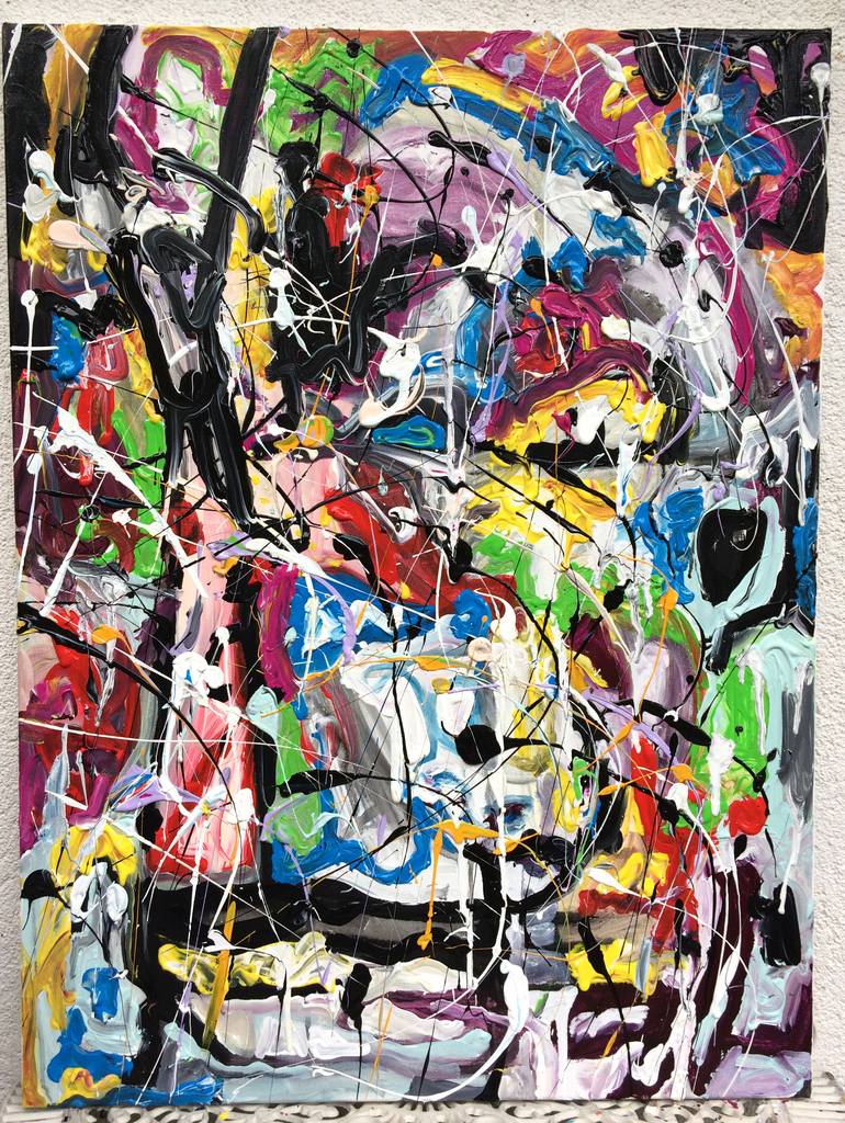 Original Abstract Expressionism Abstract Painting by Conni Lechner