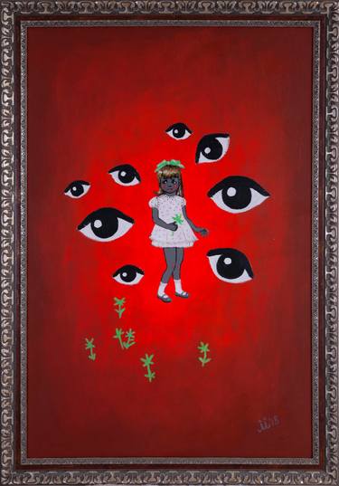 Original Minimalism Fantasy Painting by Maria Evestus