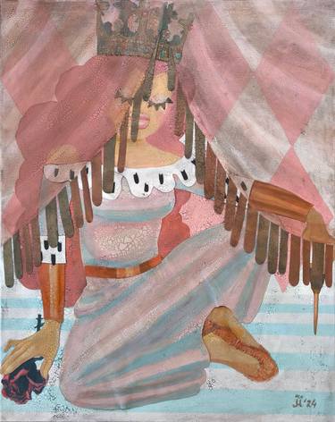 Original Baroque Fantasy Painting by Maria Evestus
