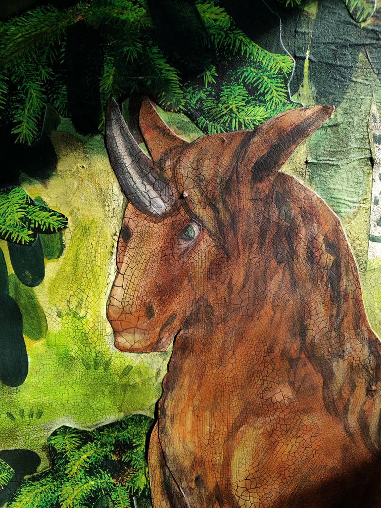 Original Folk Fantasy Painting by Maria Evestus