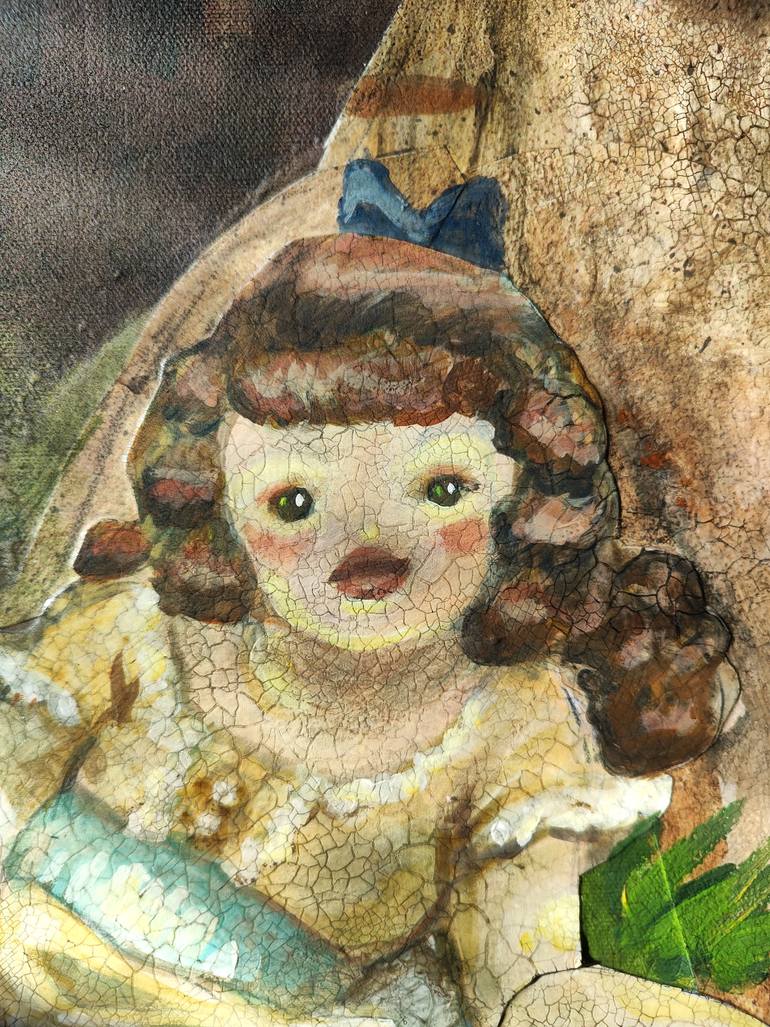 Original Folk Fantasy Painting by Maria Evestus