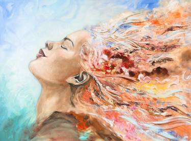 Original Abstract Portrait Paintings by Lidia Kuneca