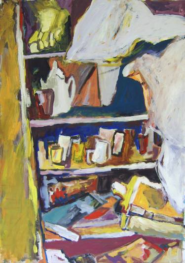 Original Expressionism Interiors Paintings by Lidia Kuneca