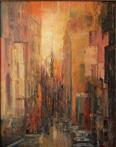 Original Expressionism Architecture Paintings by Volodymyr Slepchenko
