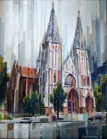 Print of Modern Architecture Paintings by Volodymyr Slepchenko