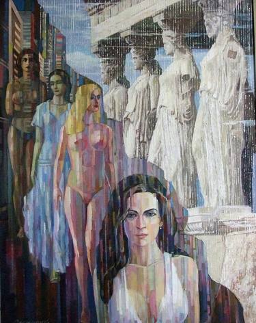 Print of Figurative Women Paintings by Volodymyr Slepchenko