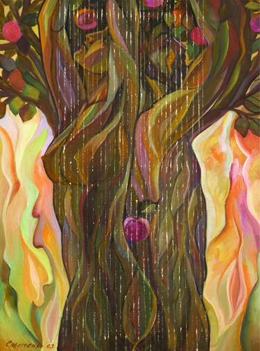 Original Modern Tree Paintings by Volodymyr Slepchenko