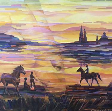 Original Fine Art Horse Paintings by Volodymyr Slepchenko