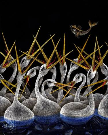 Print of Surrealism Animal Paintings by Kristian Rangel Vallari