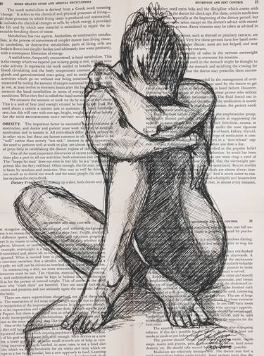 Original Fine Art Women Drawings by Tom Sullivan