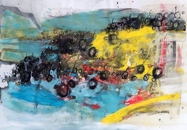 Original Modern Abstract Drawing by Dagmara Kwiatek-Kaminska