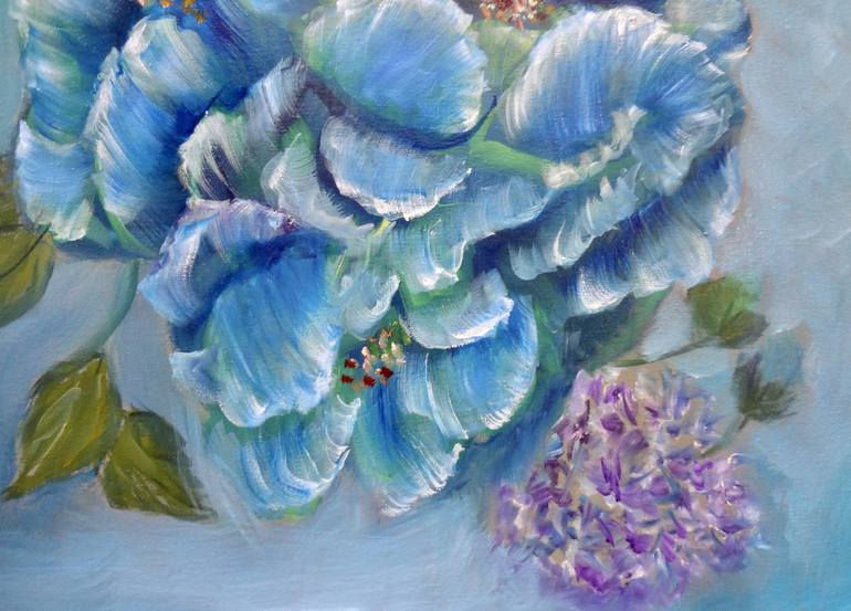 Original Impressionism Floral Painting by Jenny Jonah