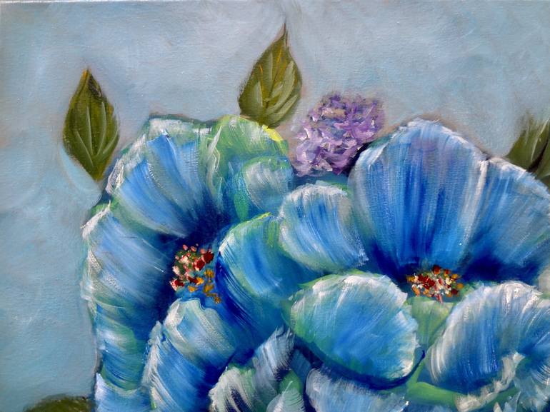 Original Impressionism Floral Painting by Jenny Jonah