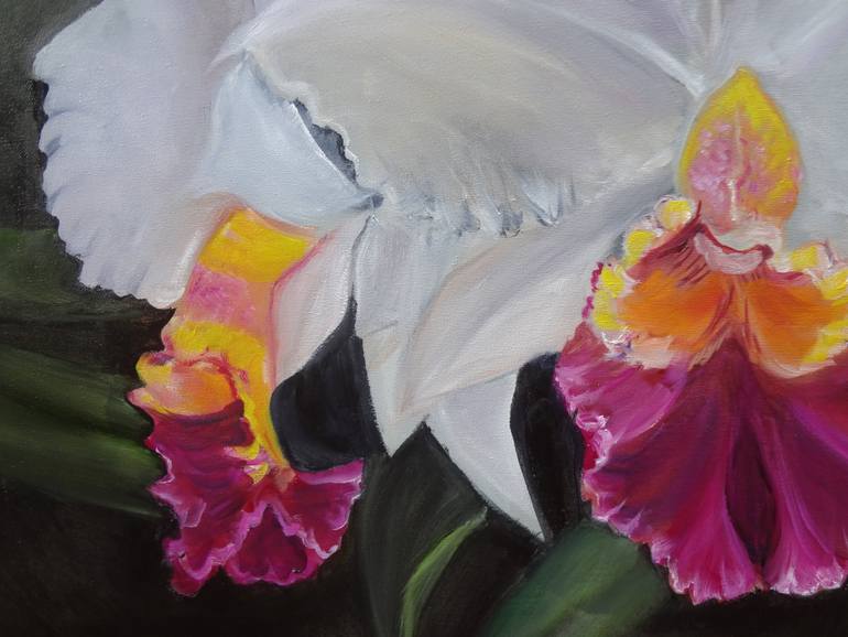 Original Art Deco Floral Painting by Jenny Jonah
