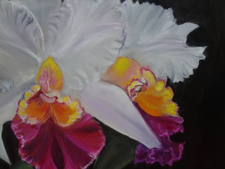 Original Art Deco Floral Painting by Jenny Jonah
