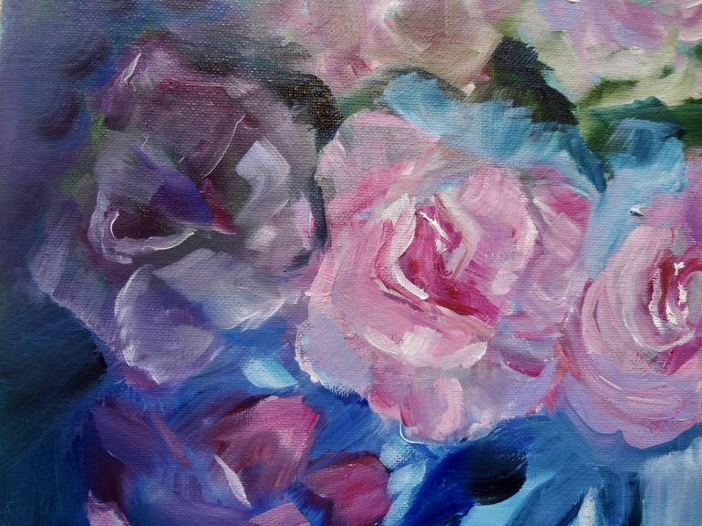 Original Abstract Expressionism Floral Painting by Jenny Jonah