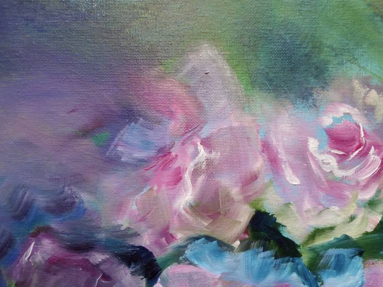 Original Abstract Expressionism Floral Painting by Jenny Jonah