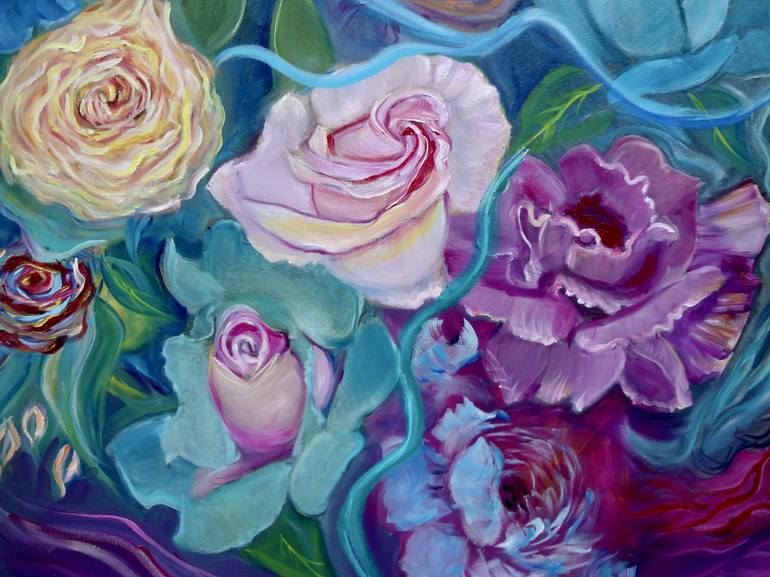 Original Contemporary Floral Painting by Jenny Jonah