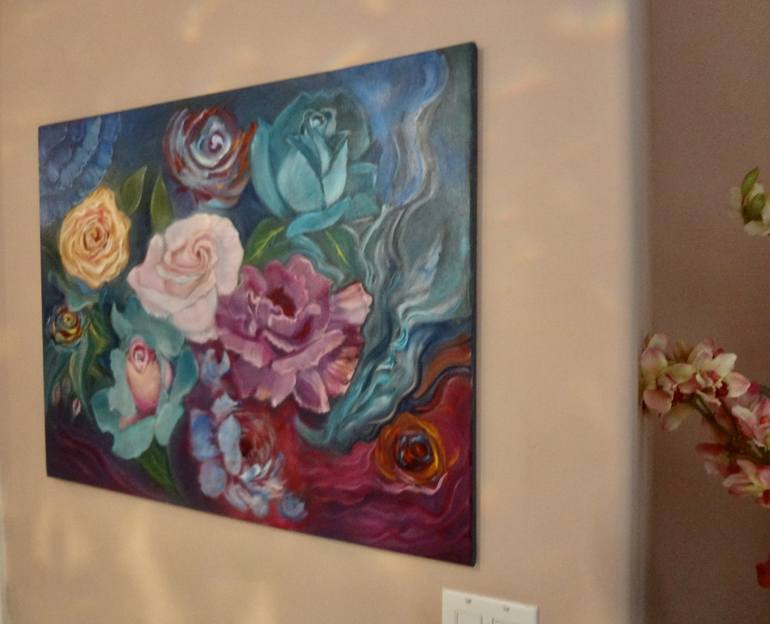 Original Contemporary Floral Painting by Jenny Jonah