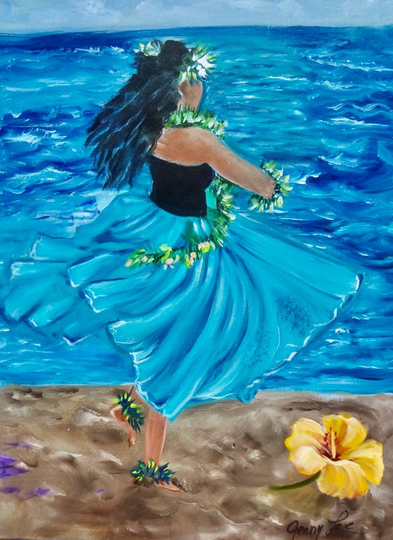 Original Art Deco Abstract Painting by Jenny Jonah