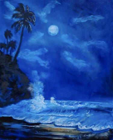 Original Art Deco Beach Paintings by Jenny Jonah