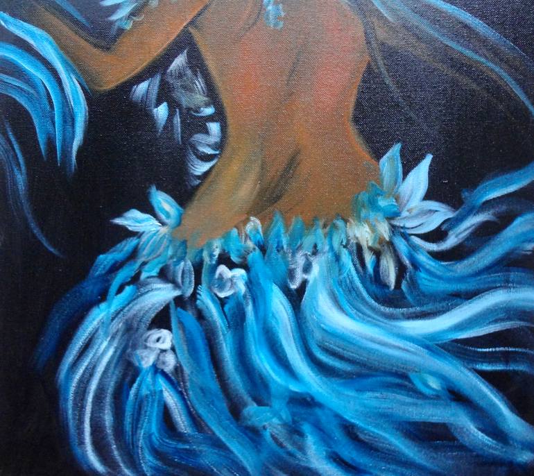 Original Abstract Expressionism People Painting by Jenny Jonah