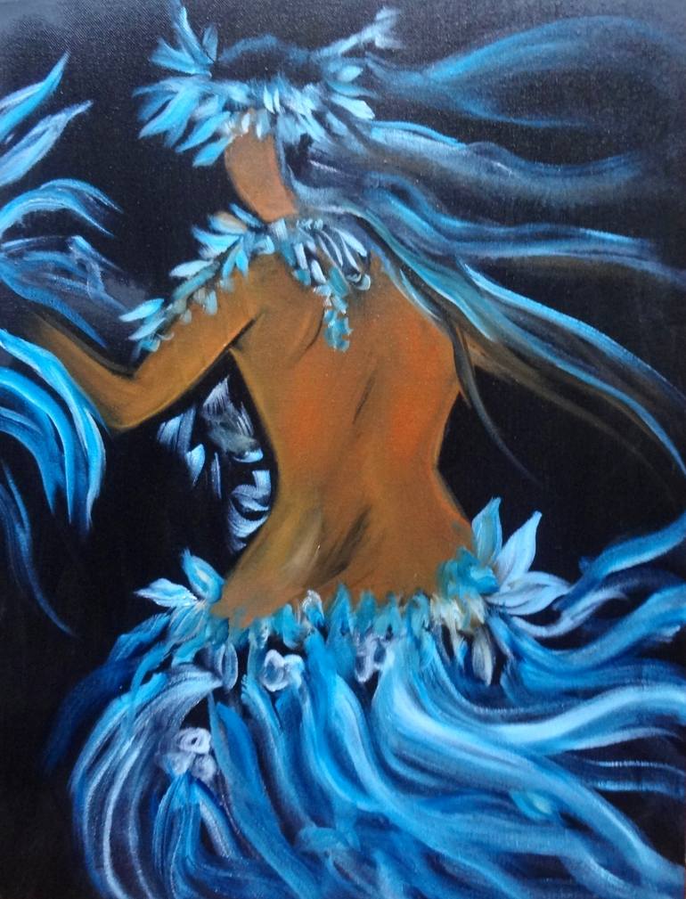 Original Abstract Expressionism People Painting by Jenny Jonah