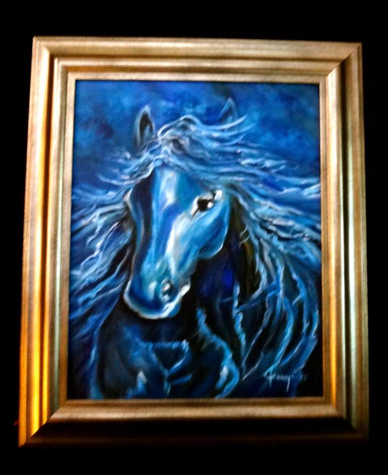 Original Abstract Horse Painting by Jenny Jonah