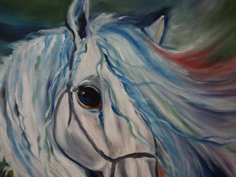 Original Art Deco Horse Painting by Jenny Jonah