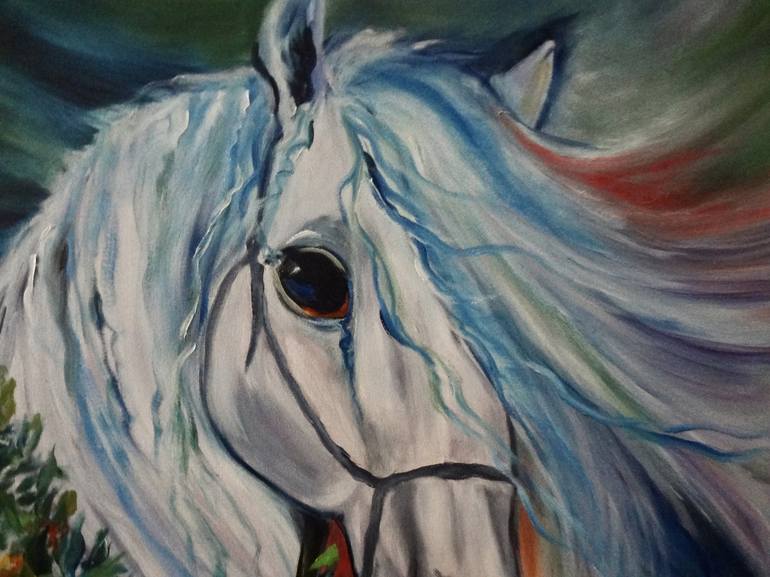 Original Art Deco Horse Painting by Jenny Jonah