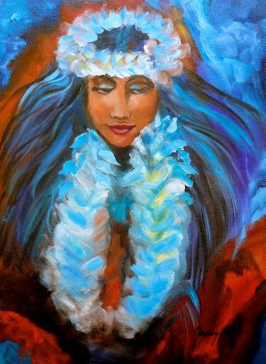 Saatchi Art Artist Jenny Jonah; Painting, “Hawaiian Hula Maiden” #art