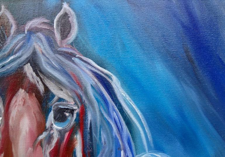 Original Abstract Expressionism Horse Painting by Jenny Jonah
