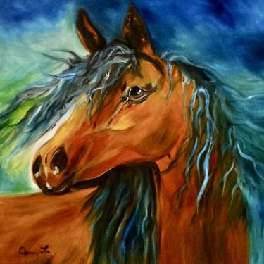 Original Abstract Expressionism Horse Paintings by Jenny Jonah